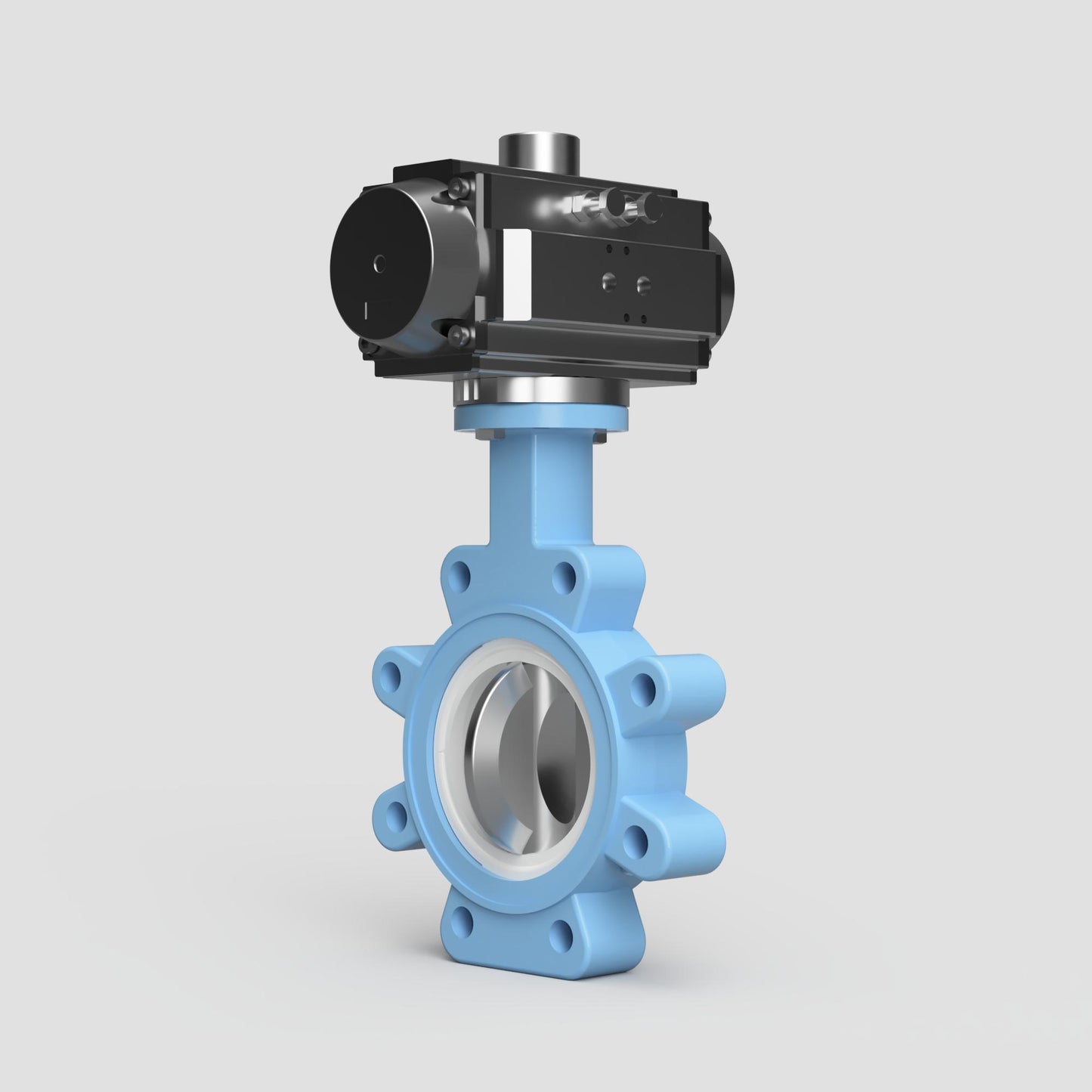 V-Tork Actuated Lugged PTFE Seat Butterfly Valve