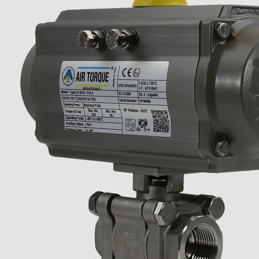 Air Torque Actuated Heavy Duty Stainless Steel Ball Valves